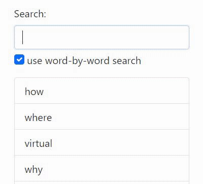 next-word search demo